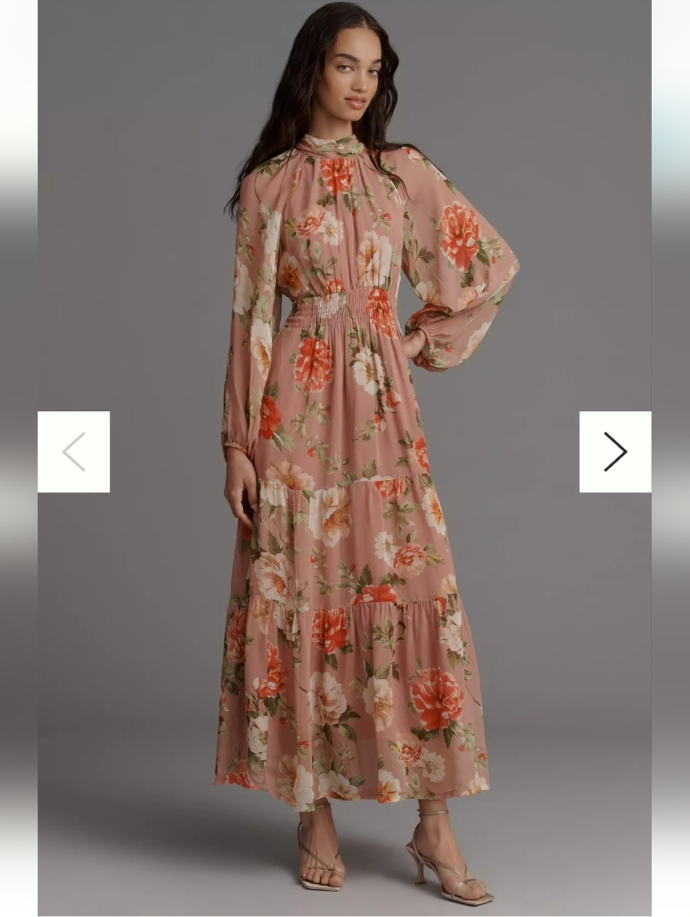 New Anthropologie The Somerset chiffon maxi dress